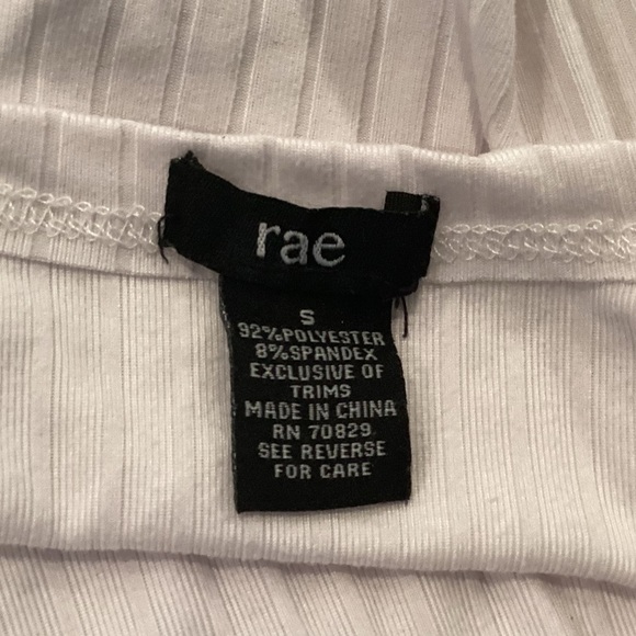 ROE White Ribbed Short Sleeve Tee - Picture 5 of 5